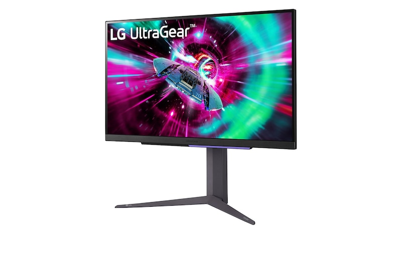 LG 27GR93U UltraGear 27-inch 4K UHD IPS gaming monitor with 144Hz refresh rate, 1ms response time, HDMI and DisplayPort connectivity.