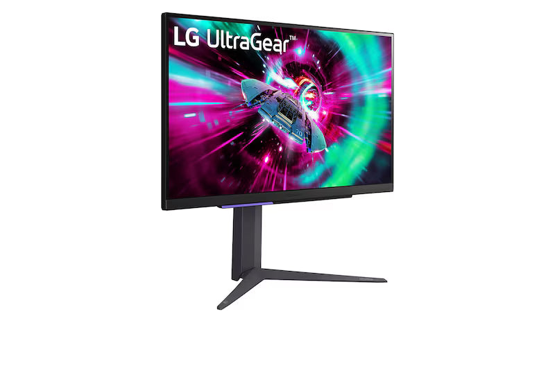 LG 27GR93U UltraGear 27-inch 4K UHD IPS gaming monitor with 144Hz refresh rate, 1ms response time, HDMI and DisplayPort connectivity.