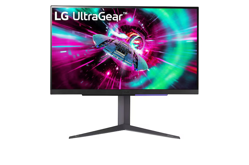 LG 27GR93U UltraGear 27-inch 4K UHD IPS gaming monitor with 144Hz refresh rate, 1ms response time, HDMI and DisplayPort connectivity.