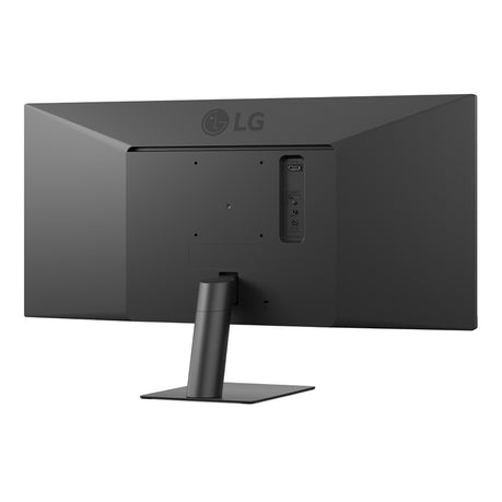 LG 29U511A UltraWide FHD IPS monitor back view – VESA mount 100x100mm and rear connectivity ports visible