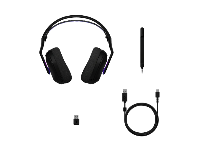 “Logitech G522 LIGHTSPEED Wireless Gaming Headset with RGB lighting and detachable microphone.”
