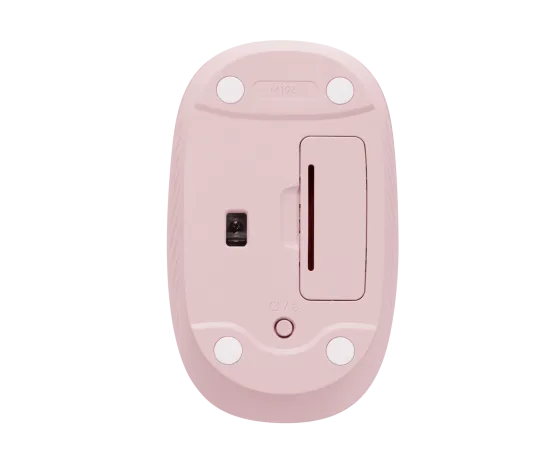 “Logitech M196 Bluetooth Mouse in rose with wireless Bluetooth connectivity and compact design”