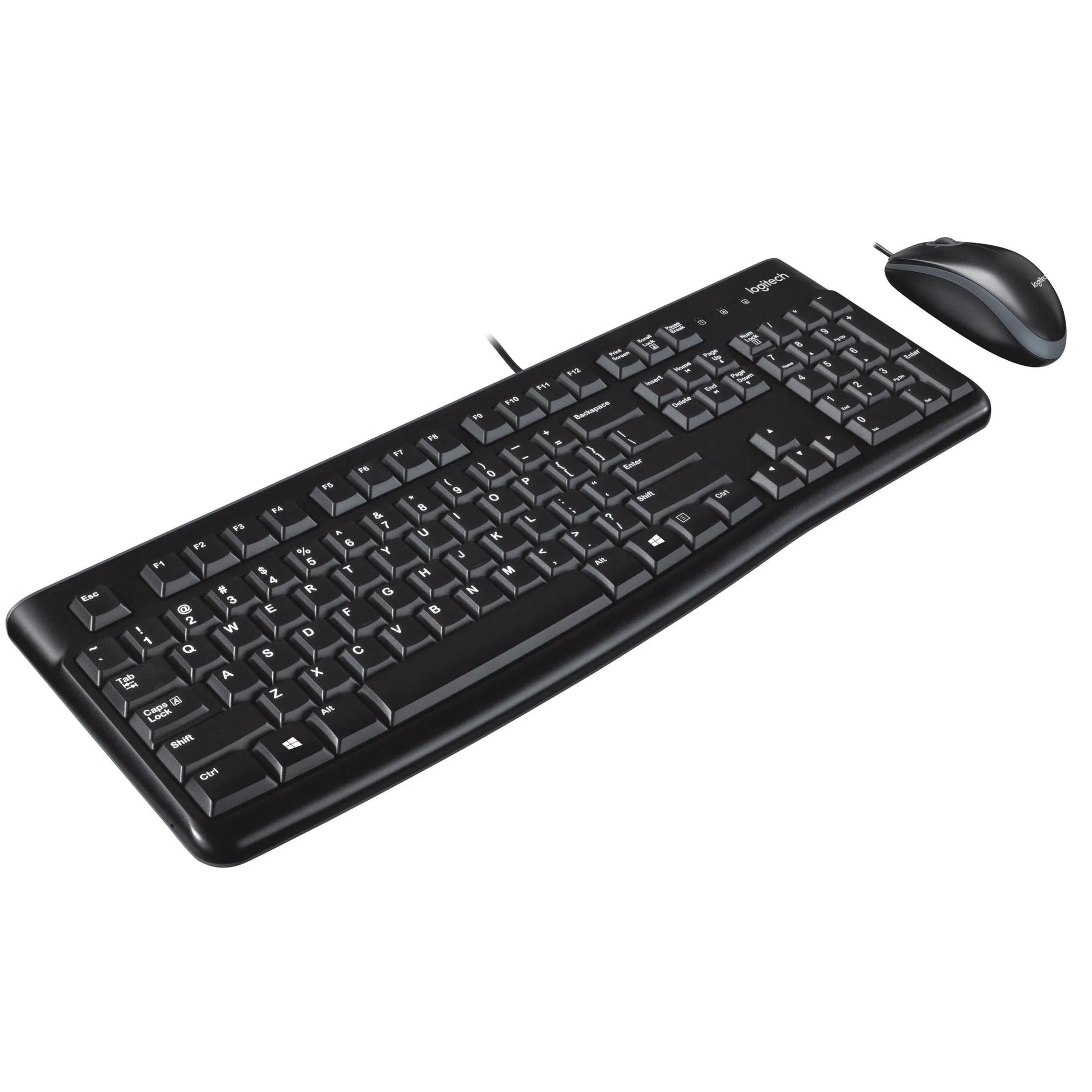 Logitech MK120 Corded Keyboard and Mouse Combo with full-size keyboard and optical mouse