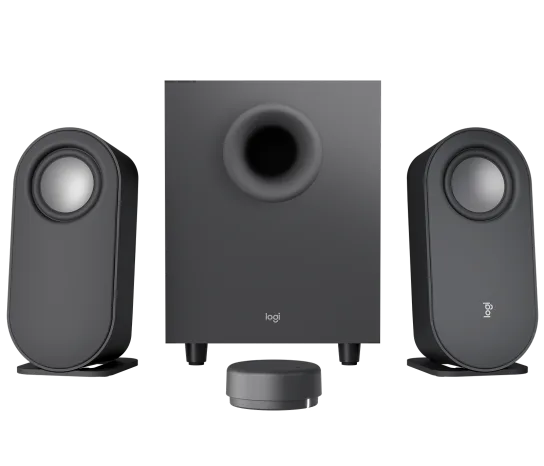 Logitech Z407 Bluetooth computer speakers with subwoofer and wireless control dial in Graphite