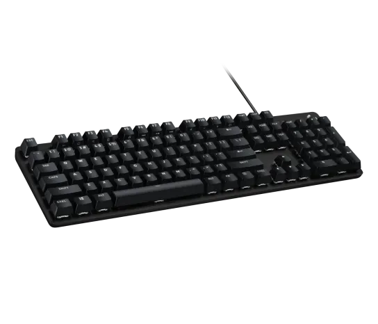 Logitech G413 SE Wired Mechanical Gaming Keyboard with white backlighting and durable aluminum top plate.
