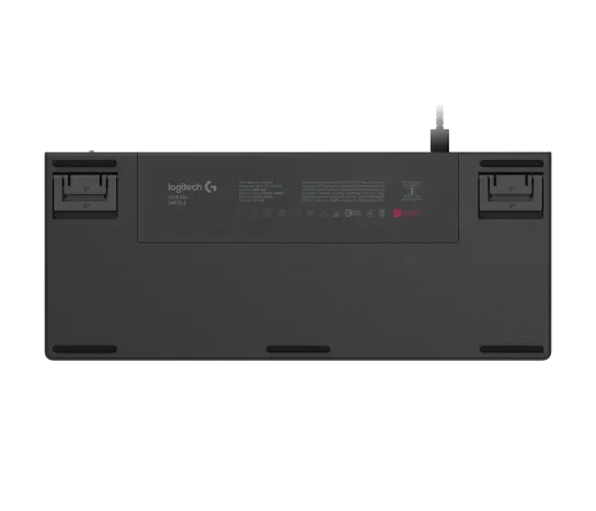 Front view of Logitech G515 TKL Wired Gaming Keyboard in black, tenkeyless layout with low‑profile keys