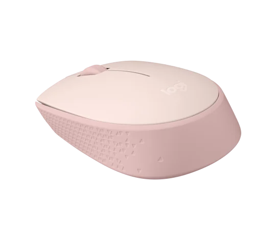 Logitech M171 Wireless Mouse Rose with soft pink finish and compact ergonomic design