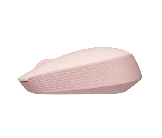 Logitech M171 Wireless Mouse Rose with soft pink finish and compact ergonomic design