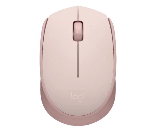 Logitech M171 Wireless Mouse Rose with soft pink finish and compact ergonomic design