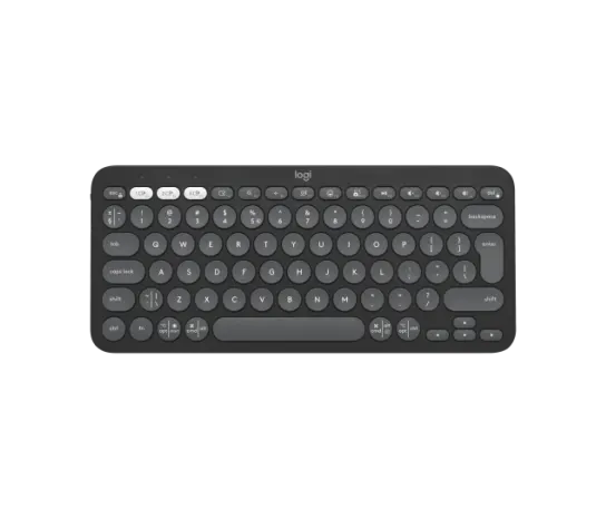 Logitech Pebble Keys 2 K380s Bluetooth Keyboard Tonal Graphite with slim low-profile keys