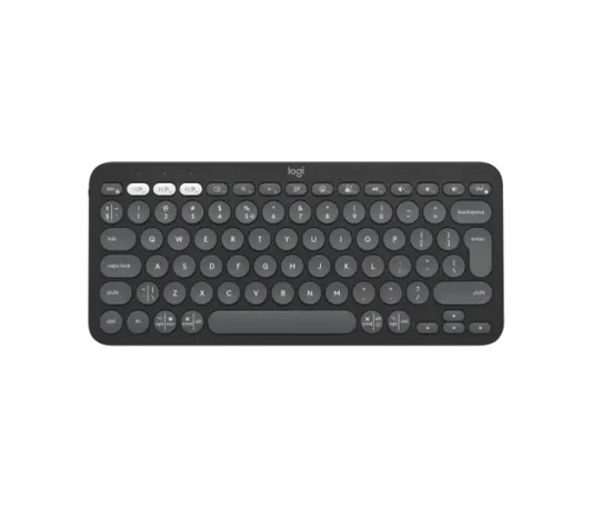 Logitech Pebble Keys 2 K380s Bluetooth Keyboard Tonal Graphite with slim low-profile keys
