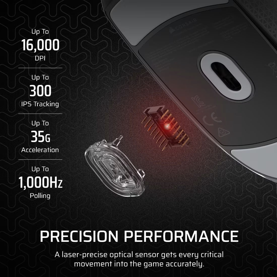 Corsair M55 Mouse Wired 16000 DPI BLK - view 8