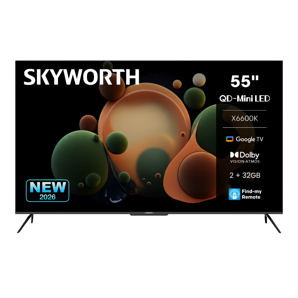 Skyworth 55X6600K 55-inch QD Mini-LED smart TV - front view