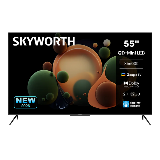 Skyworth 55X6600K 55-inch QD Mini-LED smart TV - front view