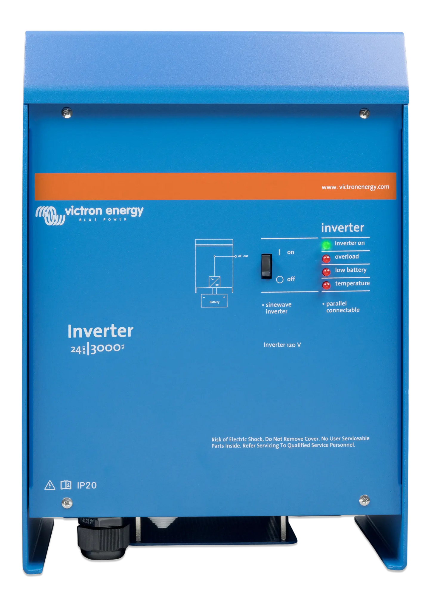Victron Phoenix Inverter 24/3000 230V VE.Bus 24V 3kVA, true sine wave inverter for off-grid, marine, and RV power systems with VE.Bus connectivity