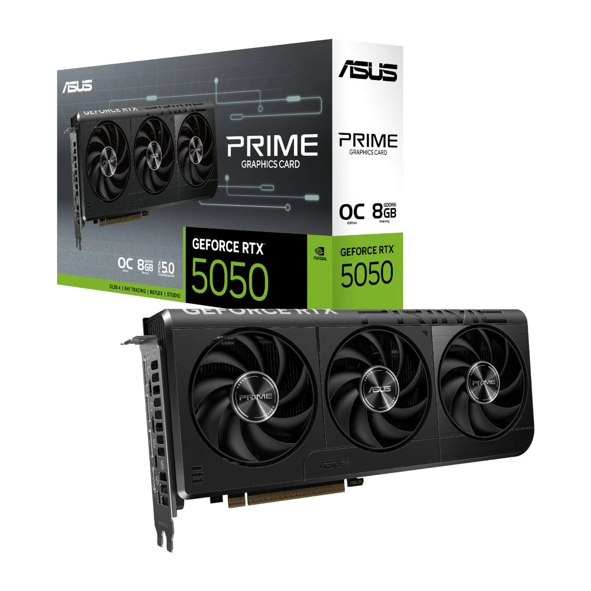 ASUS PRIME GeForce RTX 5050 OC Edition 8GB GDDR6 graphics card for gaming and content creation with ray tracing support