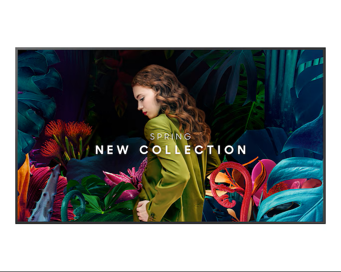 Samsung QB65C LH65QBCEBGCXXA 65 inch 4K UHD professional commercial display with 16/7 operation WiFi Bluetooth HDMI and Tizen signage platform