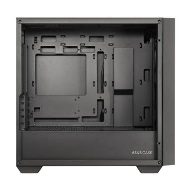 ASUS A21 PLUS ARGB mid tower PC chassis with RGB lighting and high airflow design for gaming builds