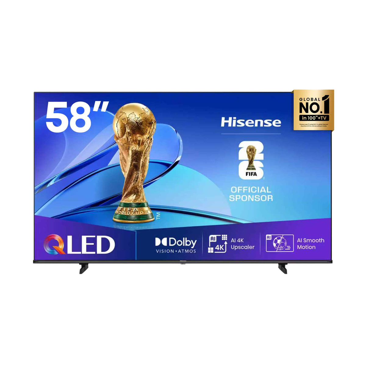 Hisense Q6Q 58-inch 4K QLED Smart TV - front view