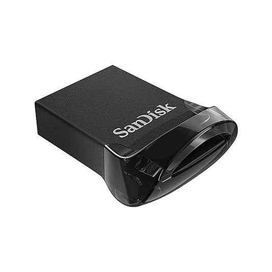 SanDisk Ultra Fit 32GB USB-A flash drive compact low-profile portable storage for laptops TVs car audio media players backups and file transfers