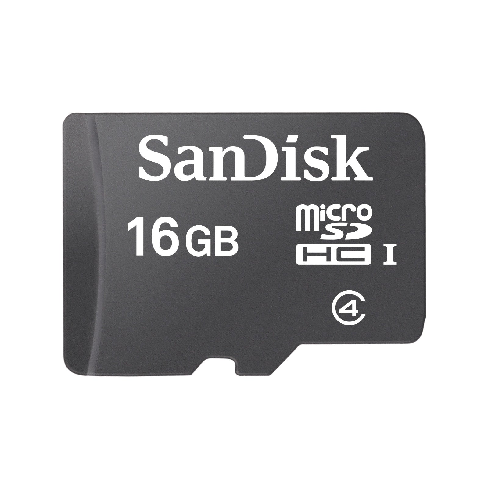 SanDisk 16GB Class 4 microSDHC memory card for phones cameras tablets and compatible devices