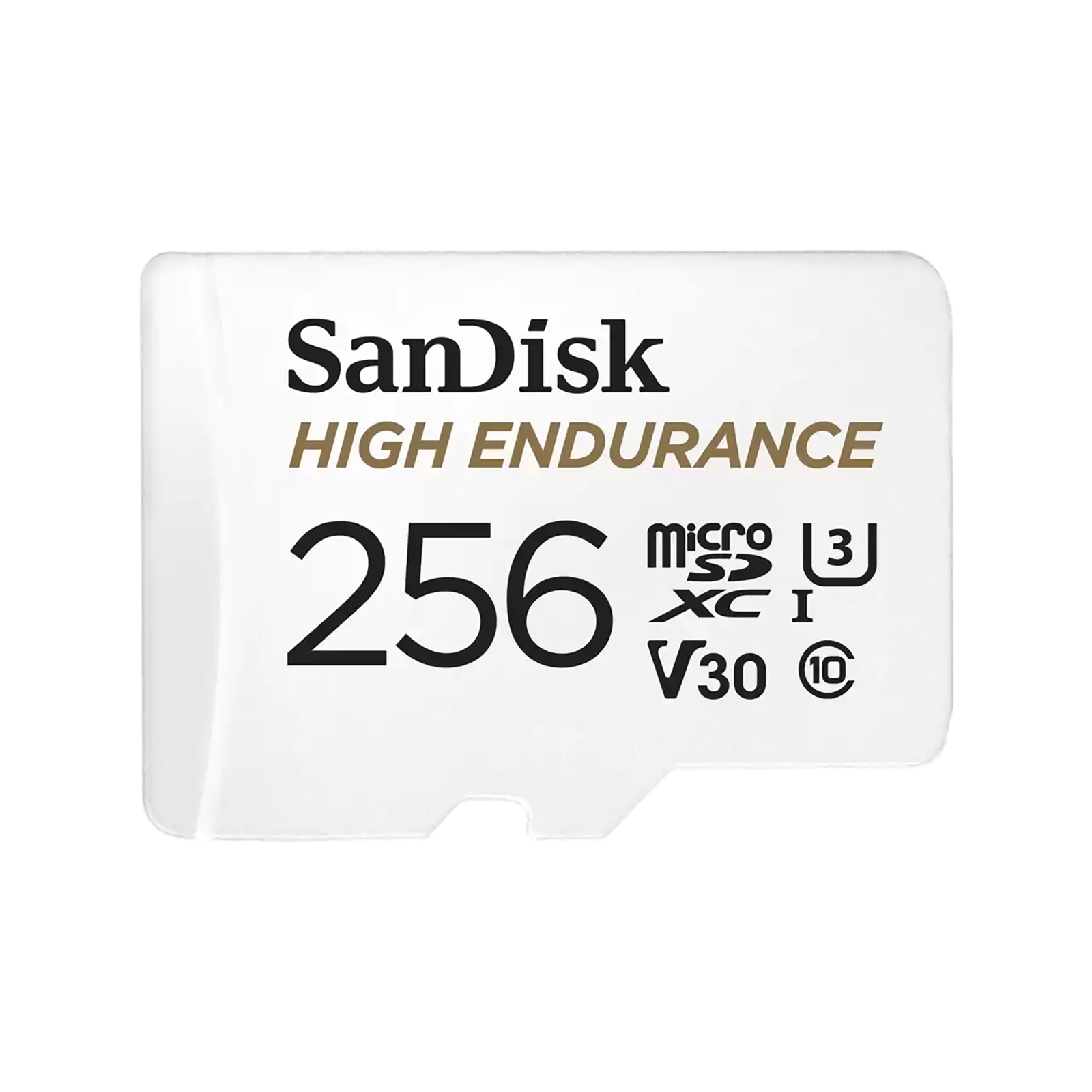 SanDisk High Endurance 256GB Class 10 microSDXC card with adapter for dash cams security cameras and CCTV recording