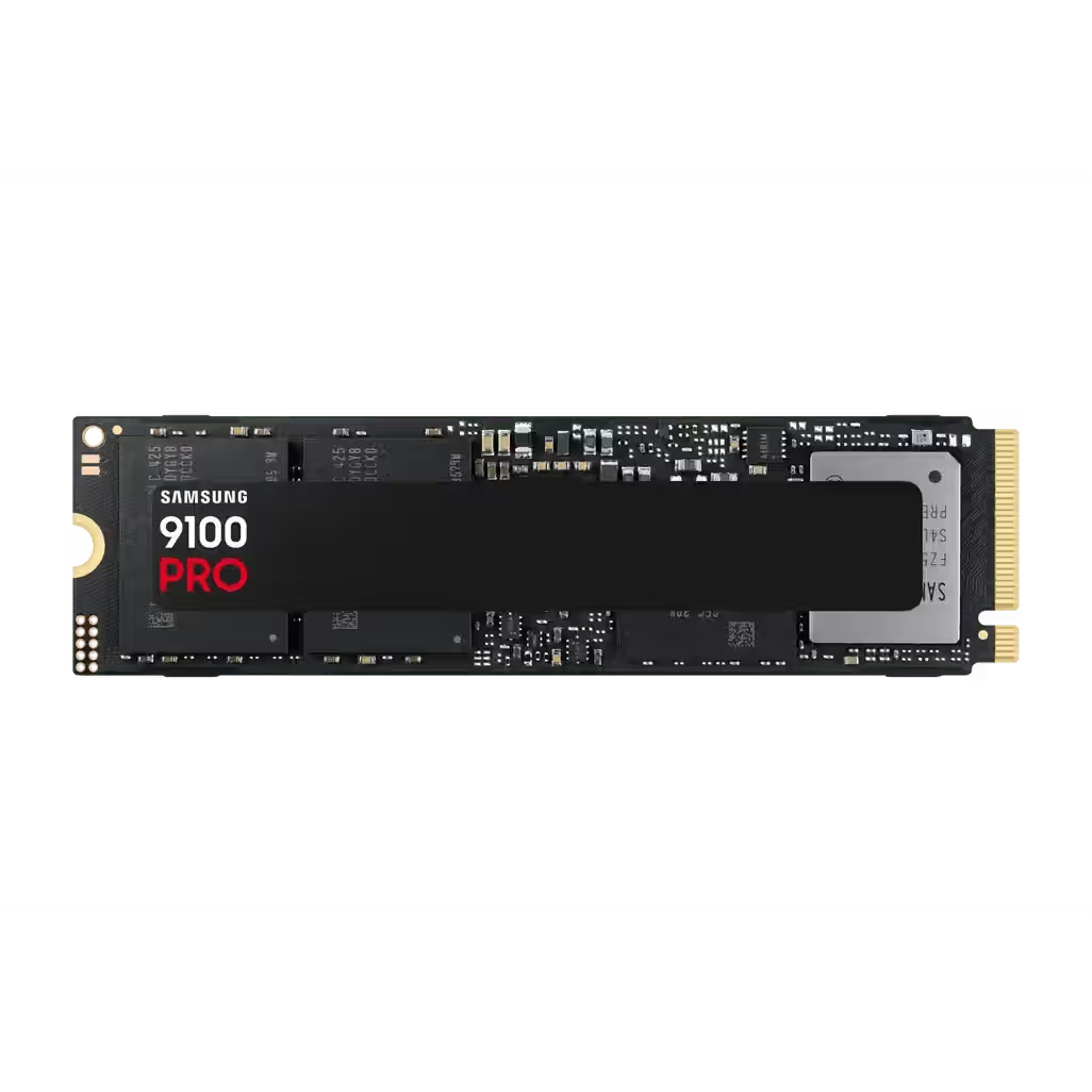 Samsung 9100 Pro solid-state drive on a white background