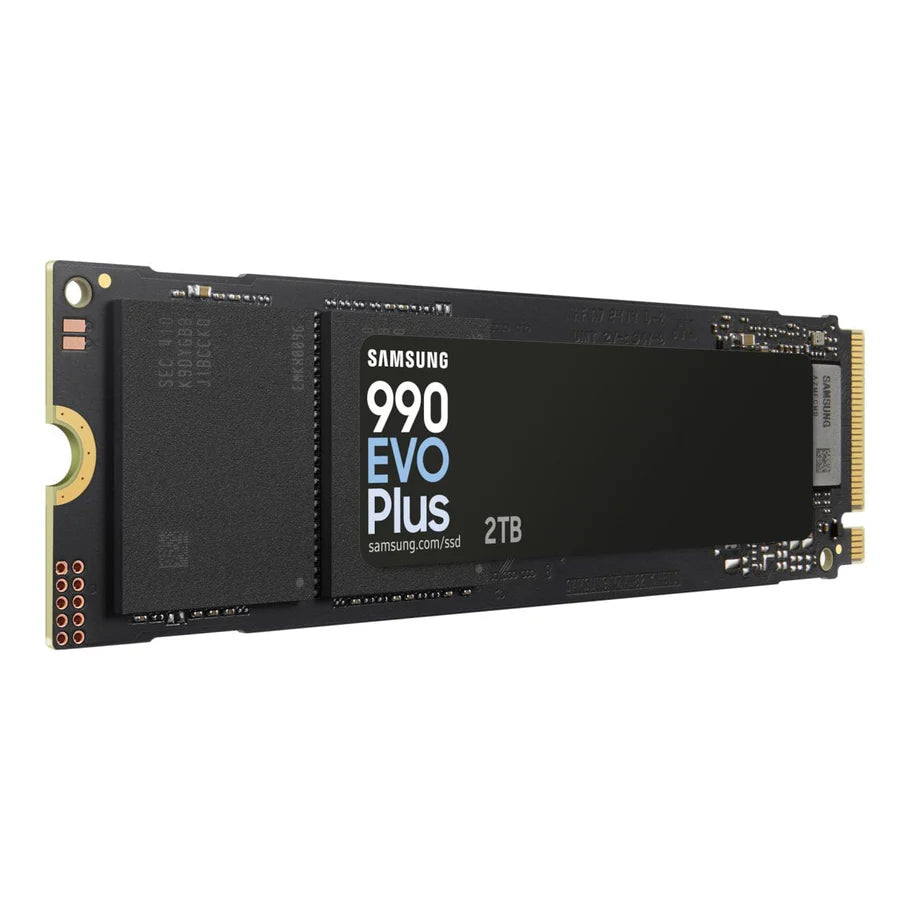 Samsung 990 EVO Plus 2TB NVMe SSD front view with product label