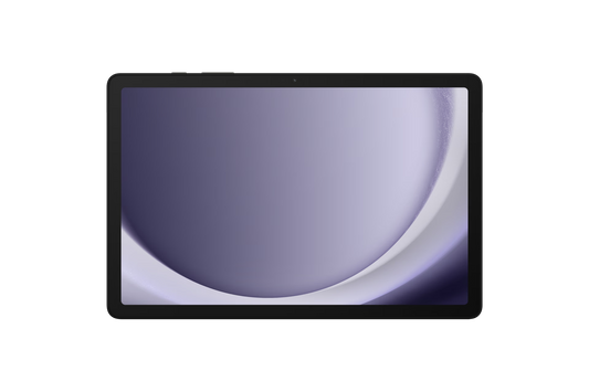 Samsung Galaxy Tab A9+ 11-inch 5G Android tablet in grey with WUXGA display.