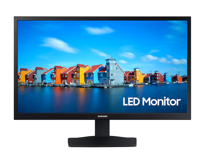 Samsung LS19A330 19-inch LED Monitor displaying HD resolution with slim black bezel design