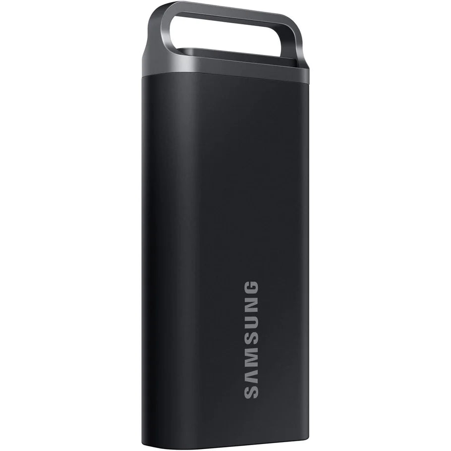 Samsung T5 EVO Portable SSD 8TB front view showing compact black design