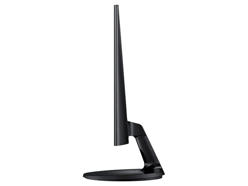 Side profile of Samsung 22" SF350 LED Monitor showing slim design and adjustable tilt stand