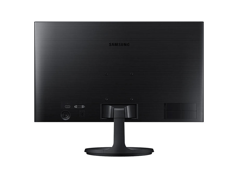 Side profile of Samsung 22" SF350 LED Monitor showing slim design and adjustable tilt stand