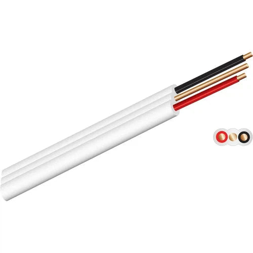 1.5mm² White Twin Flat + Earth Cable - 100 meters