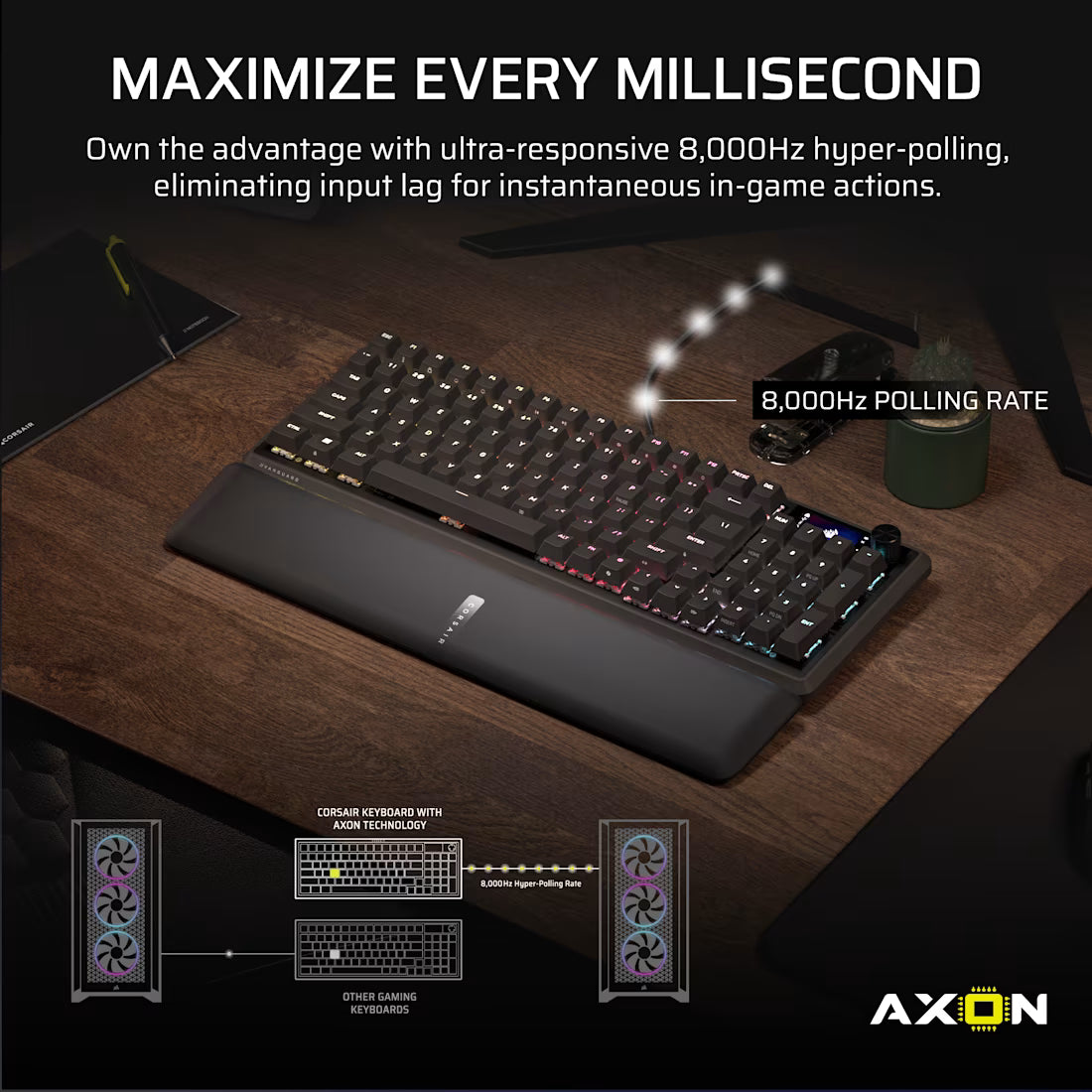 Corsair VANGUARD 96% Keyboard - MLX Fusion tactile switches - Black - view 3
