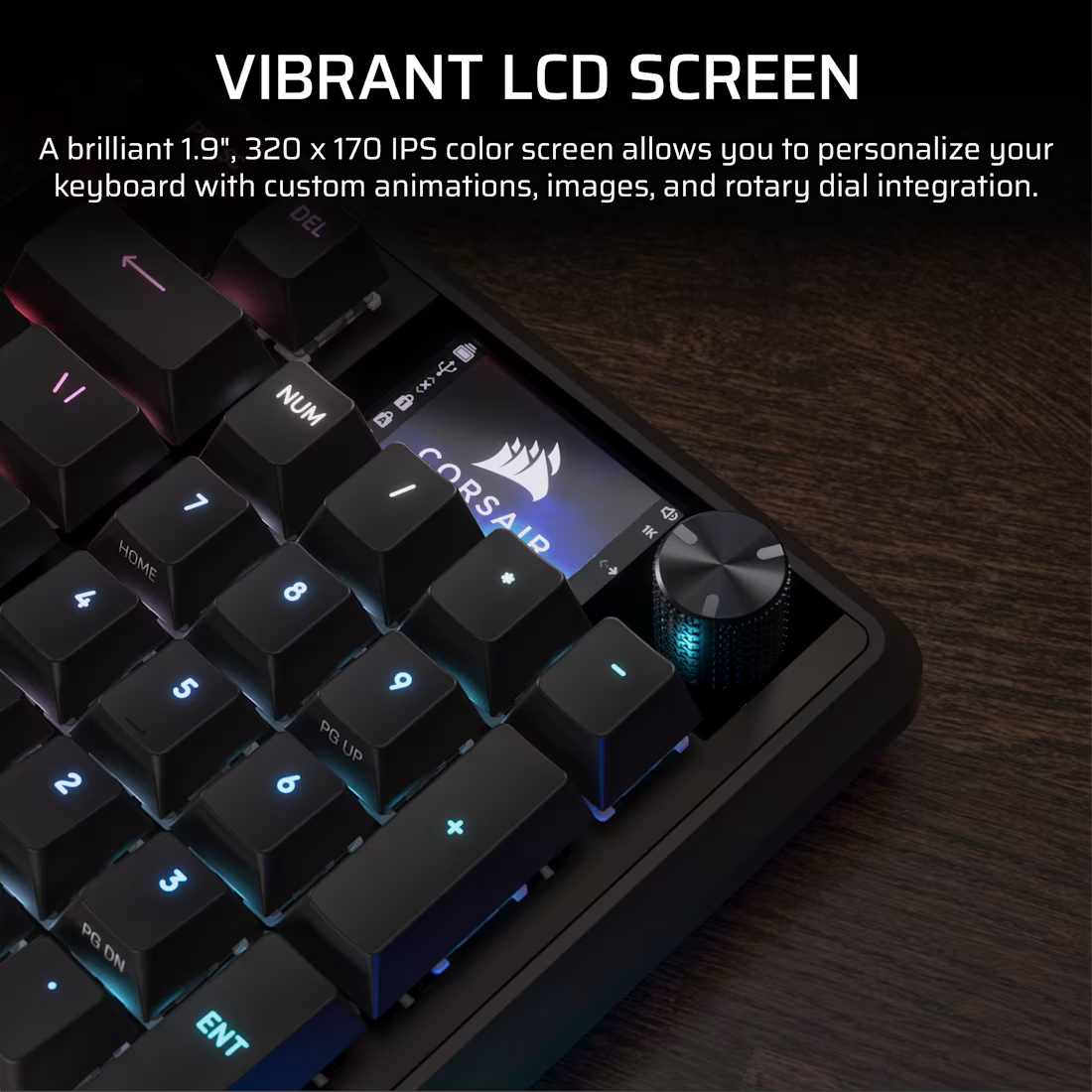 Corsair VANGUARD 96% Keyboard - MLX Fusion tactile switches - Black - view 6