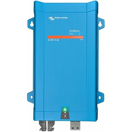 Victron MultiPlus 24/1600/40-16 24V inverter charger with 1600VA pure sine wave output, 40A battery charger, and VE.Bus communication for off-grid and backup power systems