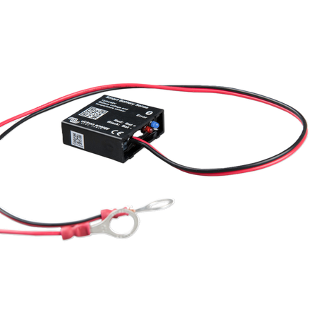 Side profile of Victron Smart Battery Sense showing compact design and connection terminals