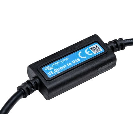 Durable plug-and-play VE.Direct to USB cable for Victron off-grid and marine systems