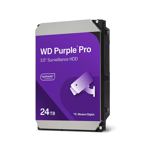 WD Purple PRO AI 24TB SATA 3.5 inch surveillance internal HDD for AI‑enabled video recording
