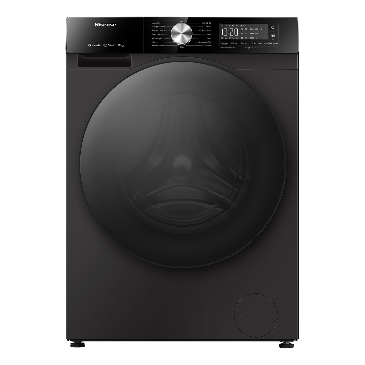 Hisense WF3S1042BB 10kg premium black front-load washing machine - view 1