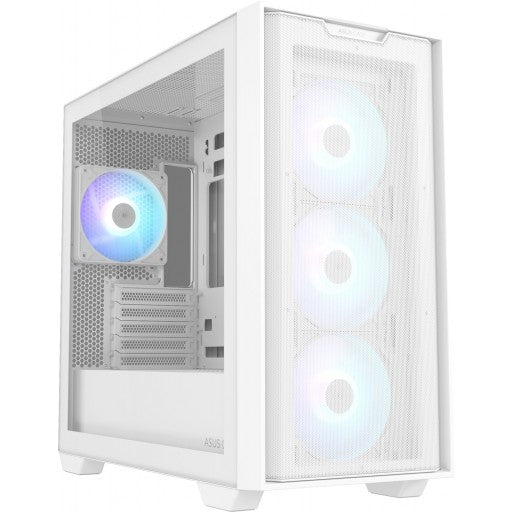ASUS A21 Plus ARGB white micro-ATX PC case – main product view