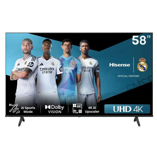 Hisense 58 inch A6N 4K UHD Smart TV with Dolby Vision, Game Mode Plus, AirPlay 2 and smart home compatibility