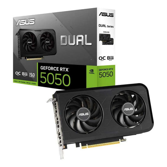 ASUS Dual RTX 5050 O8G 8GB GDDR6 PCIe 5.0 graphics card with dual fan cooling for 1080p and 1440p gaming