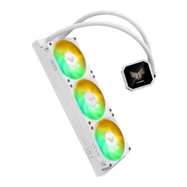 ASUS TUF Gaming LC III 360 ARGB LCD White CPU cooler - front view
