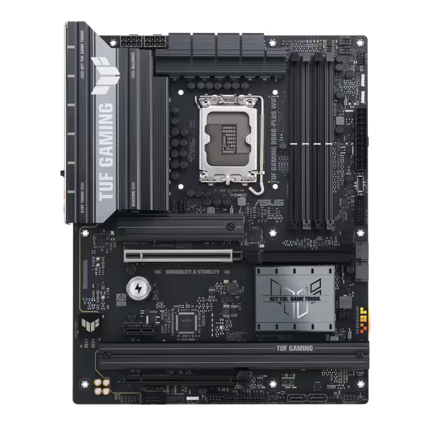 ASUS TUF Gaming B860-PLUS WiFi LGA1851 ATX Motherboard - front view