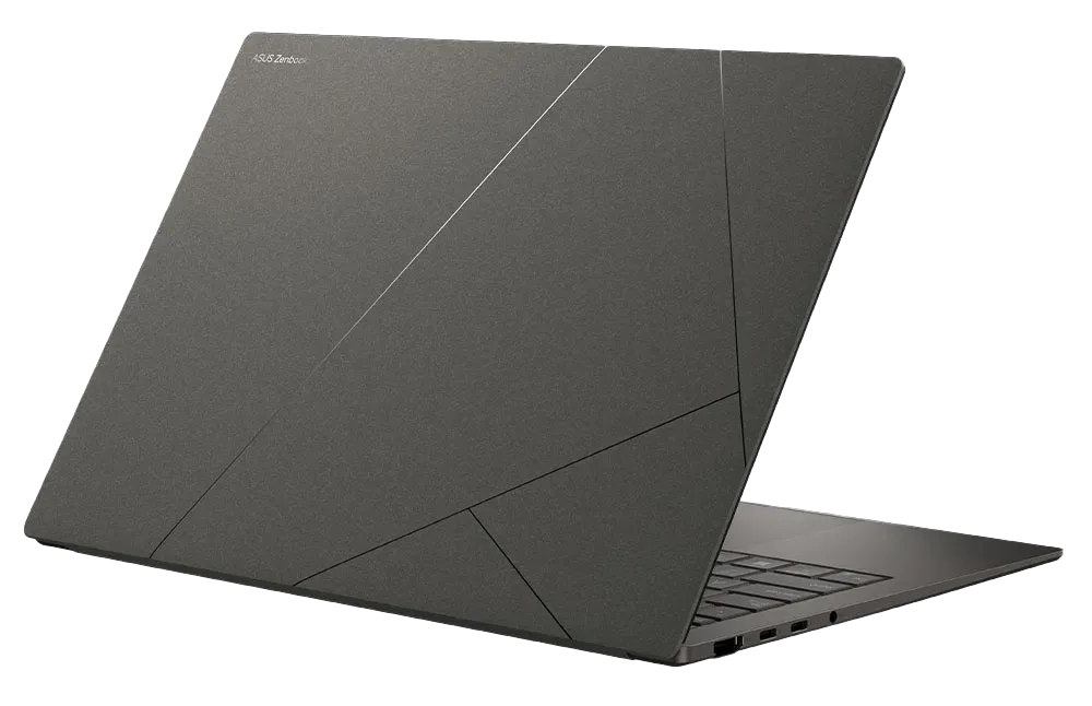 Rear view of ASUS Zenbook S UX5406SA 14" laptop showing USB-C, USB-A, and HDMI ports