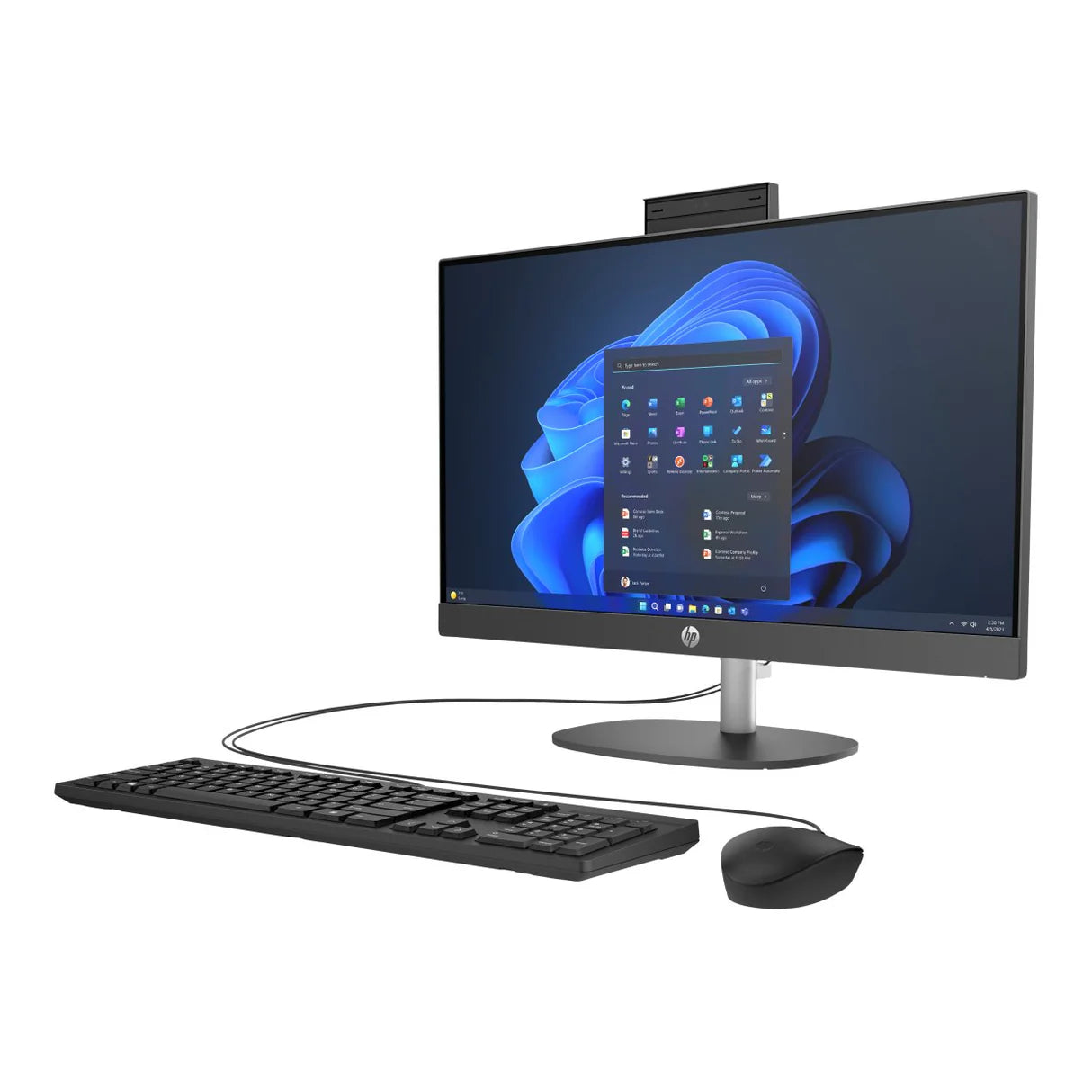 HP ProOne 245 G10 23.8 inch all in one PC with AMD Ryzen 3, 8GB RAM, 512GB SSD and Windows 11 Pro for office and business use