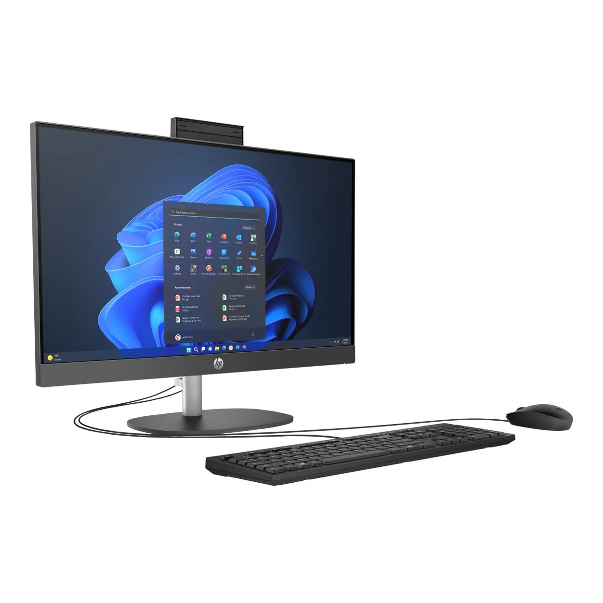 HP ProOne 245 G10 23.8 inch all in one PC with AMD Ryzen 3, 8GB RAM, 512GB SSD and Windows 11 Pro for office and business use