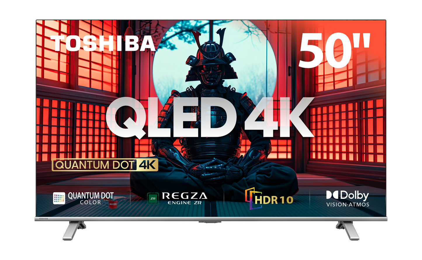 Toshiba 55 inch 4K QLED smart TV 55C450MN ultra HD HDR television with Dolby audio slim design